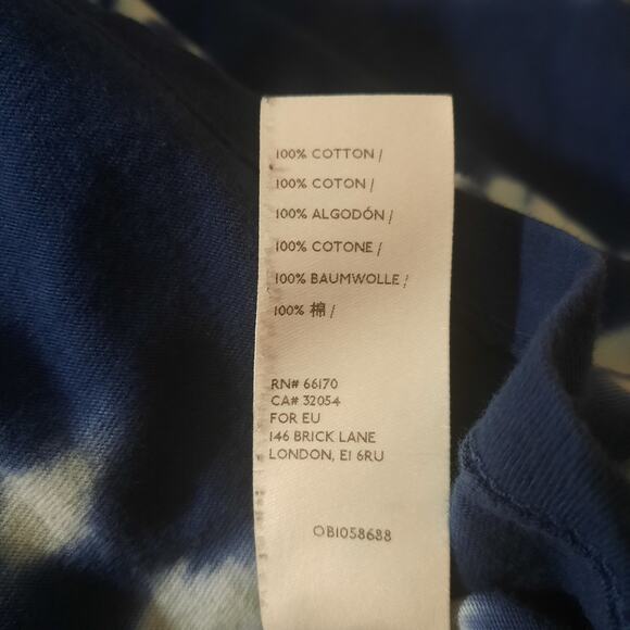 We The Free Womens Oversized Navy Tye-Dye Long Sleeve T-Shirt Size Large - Picture 6 of 8